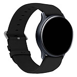 Avizar Bracelet Galaxy Watch Active2 44mm Aspect Cuir Fermoir Boucle Ardillon Noir