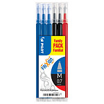 PILOT Set de 6 Recharges FRIXION BALL BLS-FR7 (3 Bleu + 2 Noir + 1 Rouge) x 12