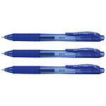 PENTEL Stylo Roller à encre gel Liquid EnerGel-X BLN105 Bleu x 3