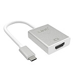 LinQ Câble USB Type C Vers HDMI 4K Femelle Adaptateur Vidéo  15 cm Argent