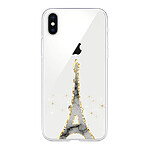 LaCoqueFrançaise Coque iPhone X/Xs silicone transparente Motif Illumination de paris ultra resistant