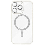 Avizar Coque MagSafe pour iPhone 14 Pro Max Silicone Pailleté Transparent