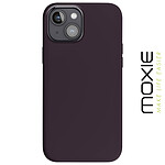 Moxie Coque pour iPhone 15 Semi-rigide Intérieur Microfibre Bords Surélevés Violet Foncé