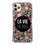 Evetane Coque iPhone 11 Pro anti-choc souple angles renforcés transparente Motif La Vie en Rose