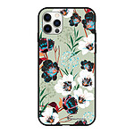 LaCoqueFrançaise Coque iPhone 12/12 Pro Silicone Liquide Douce Fleurs vert d'eau