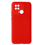 Avizar Coque pour Xiaomi Redmi 10C Silicone Semi-rigide Finition Soft-touch Fine  rouge