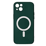 Avizar Coque pour iPhone 14 Plus Compatible Magsafe Protection Semi Rigide Soft-Touch  vert foncé