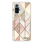 Evetane Coque Xiaomi Redmi Note 10 Pro 360 intégrale transparente Motif Marbre Rose Losange Tendance