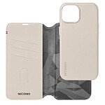 Decoded Étui Cuir pour iPhone 15 Coque détachable Anti-chutes 1.2m Portefeuille Compatible MagSafe Clay