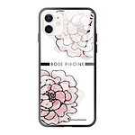 LaCoqueFrançaise Coque iPhone 12 Mini Coque Soft Touch Glossy Rose Pivoine Design