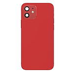 Clappio Châssis Complet pour iPhone 12 Cadre central et Vitre arrière Rouge