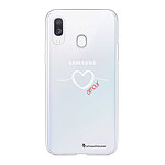 LaCoqueFrançaise Coque Samsung Galaxy A20e 360 intégrale transparente Motif Coeur Blanc Amour Tendance