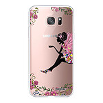 Evetane Coque Samsung Galaxy S7 Edge 360 intégrale transparente Motif Fée Fleurale Tendance