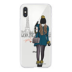 LaCoqueFrançaise Coque iPhone X/Xs silicone transparente Motif Working girl ultra resistant