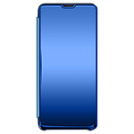 Avizar Housse Oppo Find X3 Pro Clapet translucide Miroir Support Vidéo bleu