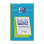 OXFORD Bloc de 30 fiches bristol 125X200 perforées Q5/5 vert