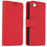 Avizar Étui iPhone 5 / 5S / SE Housse Clapet Porte-carte Fonction stand - Rouge