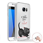 Evetane Coque Samsung Galaxy S7 Edge 360 intégrale transparente Motif Chuis pas du matin Tendance