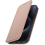 Avizar Étui pour iPhone 15 Pro Porte-carte Support Vidéo Clapet Magnétique  Rose