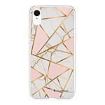 LaCoqueFrançaise Coque iPhone Xr silicone transparente Motif Marbre Rose ultra resistant