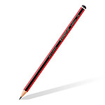 STAEDTLER Crayon Papier Tradition 110 Hexagonal Laqué Noir Rouge HB x 12