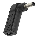 Avizar Adaptateur de Charge USB-C  coudé vers DC 4.5 x 3.0mm, Noir