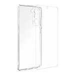 4smarts Coque pour Samsung Galaxy S21 FE et Film Écran Verre Trempé 9H  Transparent