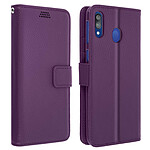 Avizar Housse Samsung Galaxy M20 Étui Porte carte Support Vidéo violet