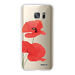 Evetane Coque Samsung Galaxy S7 360 intégrale transparente Motif Coquelicot Tendance