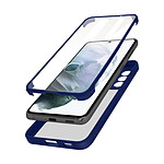 Avizar Coque Samsung Galaxy S21 Dos Plexiglas Avant Polymère Antichoc Contour bleu