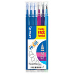 PILOT Set de 6 Recharges FRIXION BALL BLS-FR7 (3 Bleu + 1 Rose + 1 Violet + 1 Turquoise)