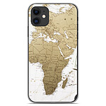 1001 Coques Coque silicone gel Apple iPhone 11 motif Map Europe Afrique