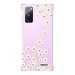 Evetane Coque Samsung Galaxy S20 FE anti-choc souple angles renforcés transparente Motif Marguerite