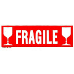 AGIPA Paquet 100 étiquettes Fragile + Verres 60 x 190 mm