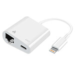 Avizar Adaptateur Lightning vers Ethernet + Lightning Charge et Connexion Internet  Blanc