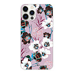 LaCoqueFrançaise Coque iPhone 12/12 Pro silicone transparente Motif Fleurs parme ultra resistant