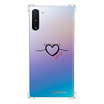 LaCoqueFrançaise Coque Samsung Galaxy Note 10 anti-choc souple angles renforcés transparente Motif Coeur Noir Amour