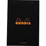 Rhodia Bloc BLACK N°16 14,8x21cm 80F agrafées 80g Uni