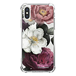 LaCoqueFrançaise Coque iPhone X/Xs anti-choc souple angles renforcés transparente Motif Fleurs roses