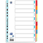 10 doublé Motif en carton recyclé Bleu Lot de 100 Elba Intercalaires Référence 06456bl perforé numérotées 1 