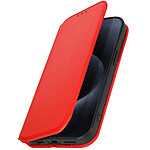 Avizar Étui pour iPhone 15 Pro Porte-carte Support Vidéo Clapet Magnétique  Rouge