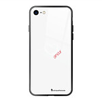 LaCoqueFrançaise Coque iPhone 7/8/ iPhone SE 2020/ 2022 Coque Soft Touch Glossy Coeur Blanc Amour Design
