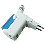 Zenitech-Kit de charge all-in-1 avec 2x USB + 1 chargeur allume cigare rotatif 180° + 1 chargeur secteur avec réserve énergie
