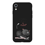 Evetane Coque iPhone Xr Silicone Liquide Douce noir Chuis pas du matin