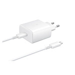 Samsung Pack Chargeur Secteur Samsung 45W USB-C avec câble USB-C vers USB-C 1,8m Blanc