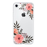 Evetane Coque iPhone 7/8/ iPhone SE 2020 360 intégrale transparente Motif Fleurs roses Tendance