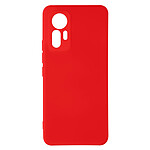 Avizar Coque pour Xiaomi 12 Lite Silicone Semi-rigide Finition Soft-touch Fine  rouge