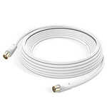 LinQ Câble Antenne TV Mâle Femelle Coxial 9.5mm PVC 5m  Blanc