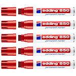 EDDING Marqueur Permanent 850 Rouge 5-15 mm x 5