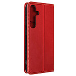 Avizar Etui pour Samsung S23 FE Portefeuille Support vidéo Rabat magnétique Rouge